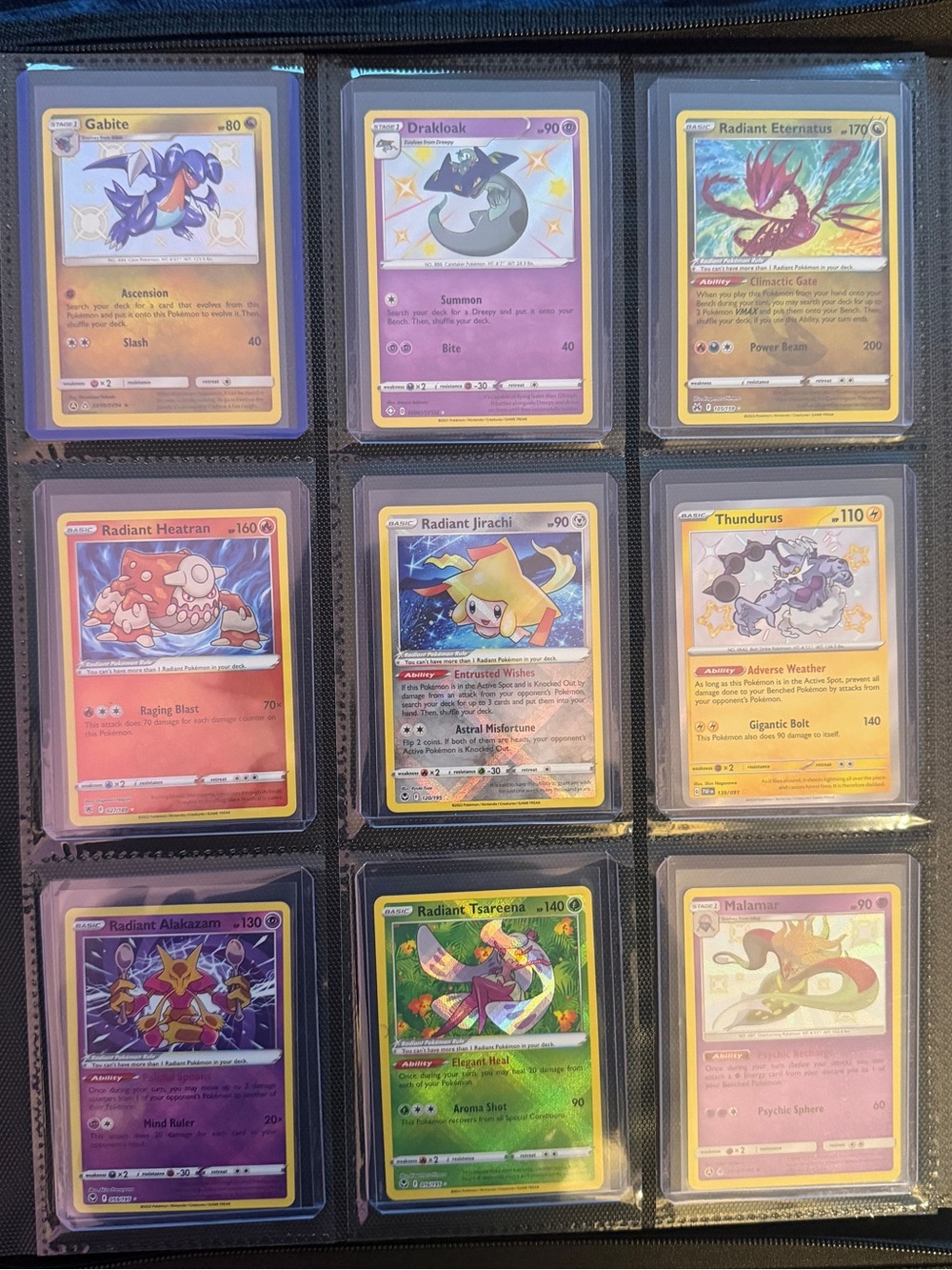 Pokemon Radiant & Shiny Card Collection – Purple, Yellow, Green, Red, Blue